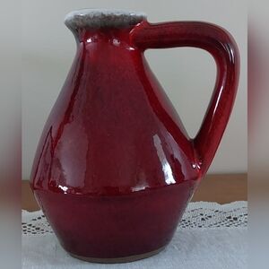 Small Vintage Estriceram Pottery Red Pitcher or Vase